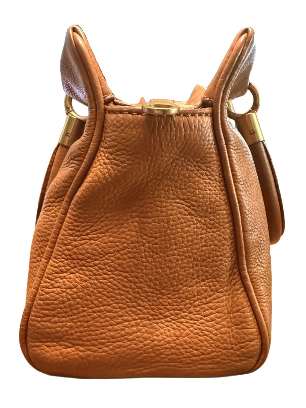 Marc by Marc Jacobs Too Hot to Handle Satchel Cognac Gold Pebbled Leather - Picture 8 of 13